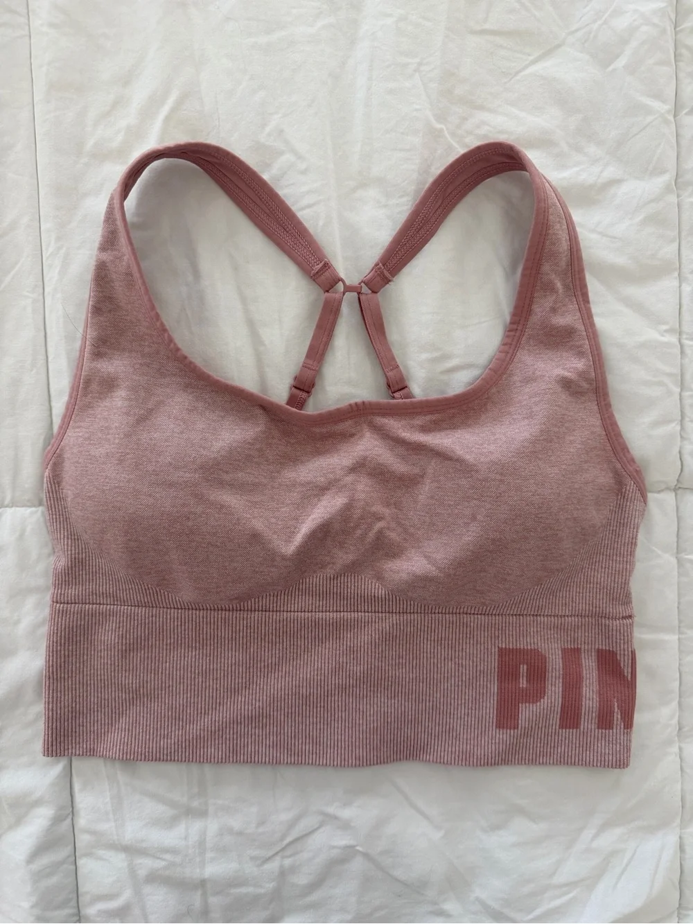 PINK Victoria's Secret Seamless Activewear Set Dusty Rose M/L